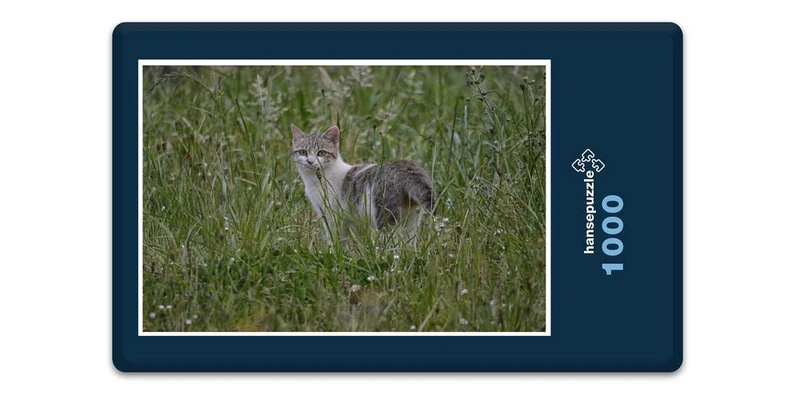 18046 Tierwelt - Katze im Gras Puzzle