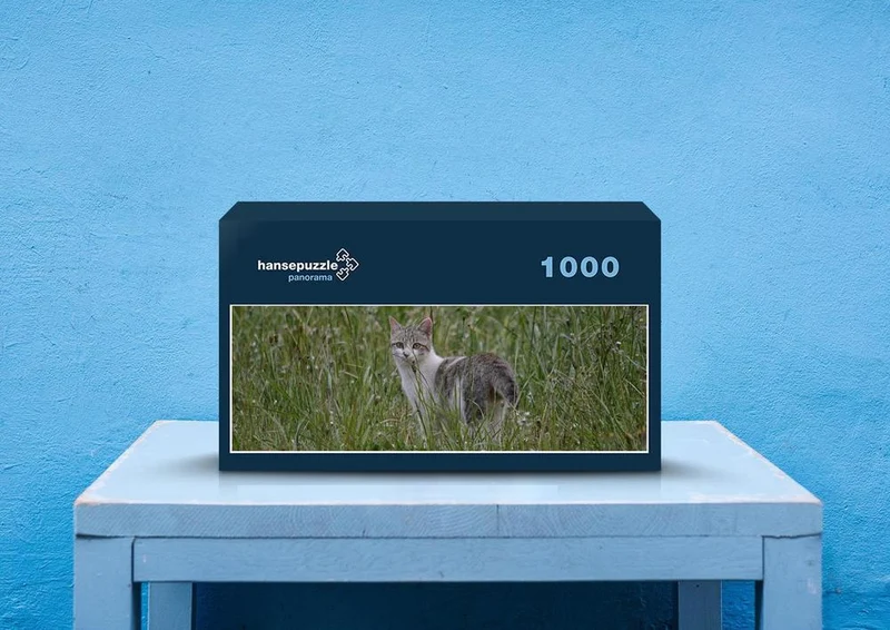 18046 Tierwelt - Katze im Gras Puzzle