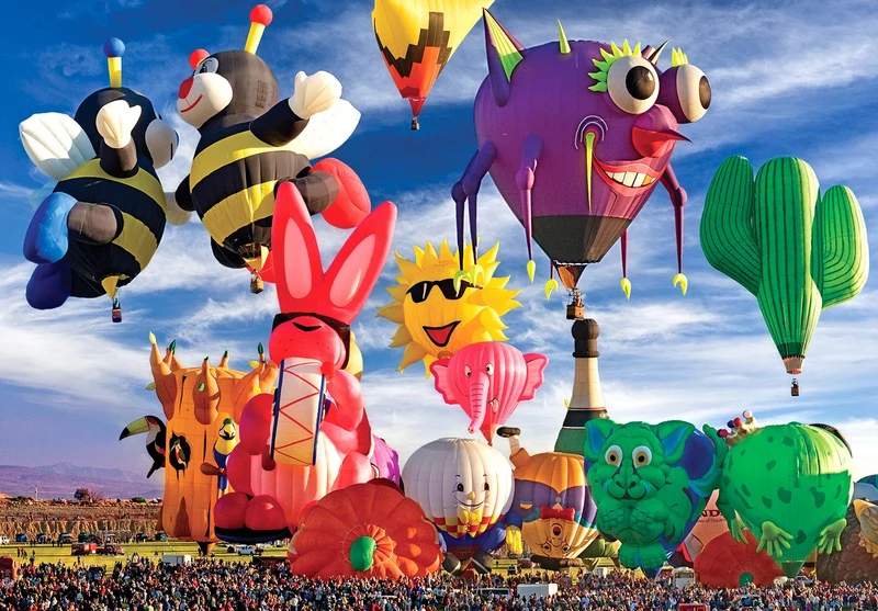 Funky Shapes Hot Air Balloons at Albuquerque Festival