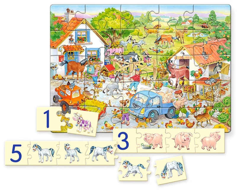 Counting on the Farm (MAXI - Educational Puzzle)