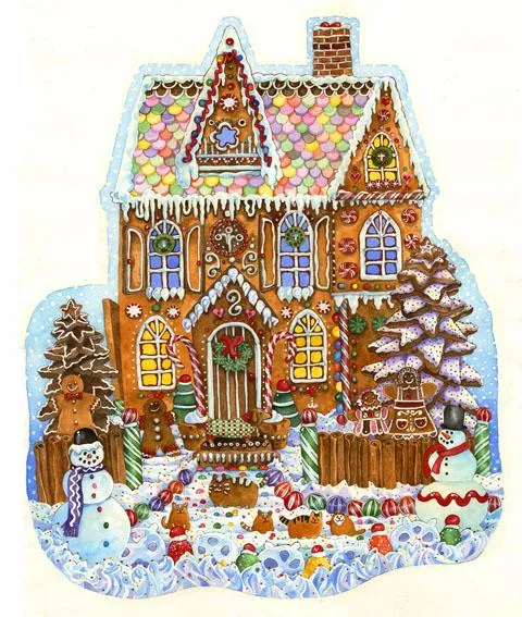 Gingerbread House, Wendy Edelson (Shaped Puzzle)
