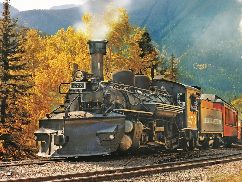 Train Ride Passing, Durango, Silverton Narrow Gauge Railroad