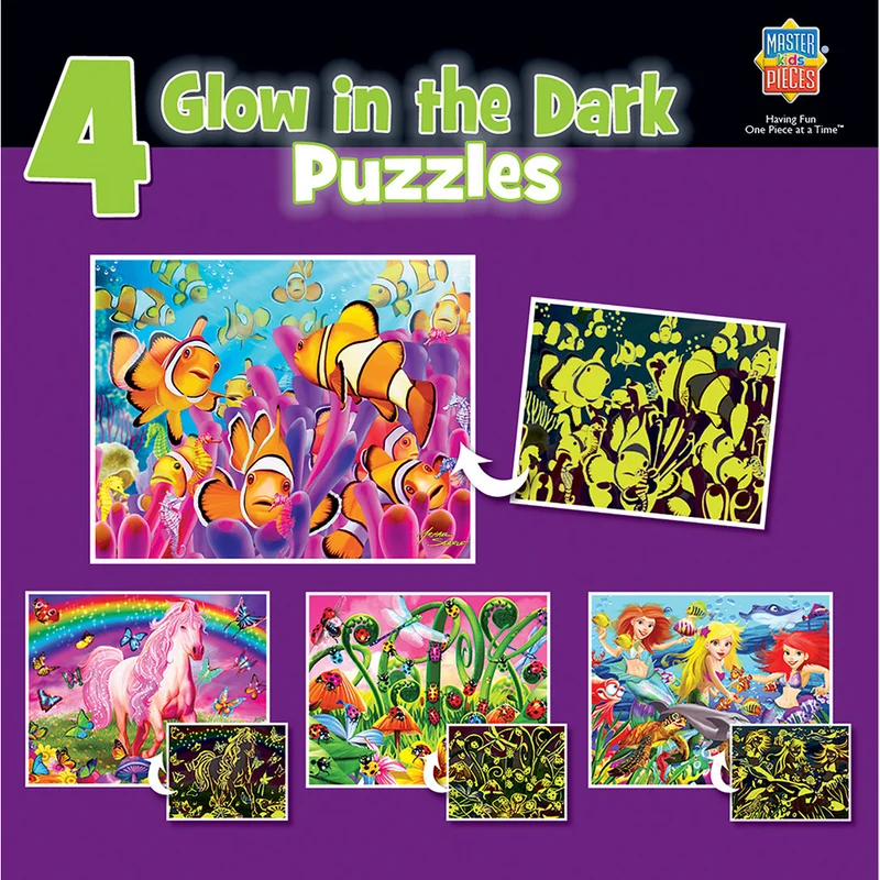 4-Pack Glow in the Dark Puzzles #2, Michael Searle