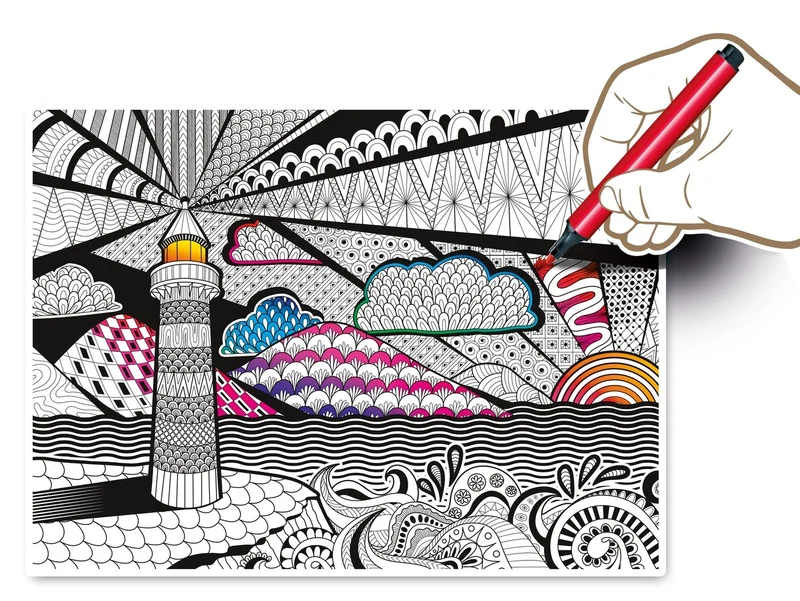 Lighthouse - 3D Colour Therapy Puzzle (3D Glasses Included)