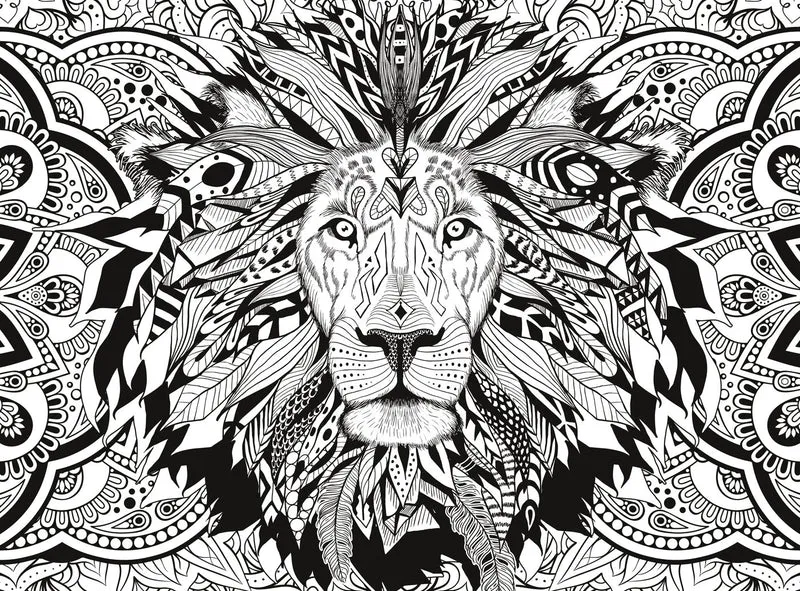 Lion - 3D Colour Therapy Puzzle (3D Glasses Included)