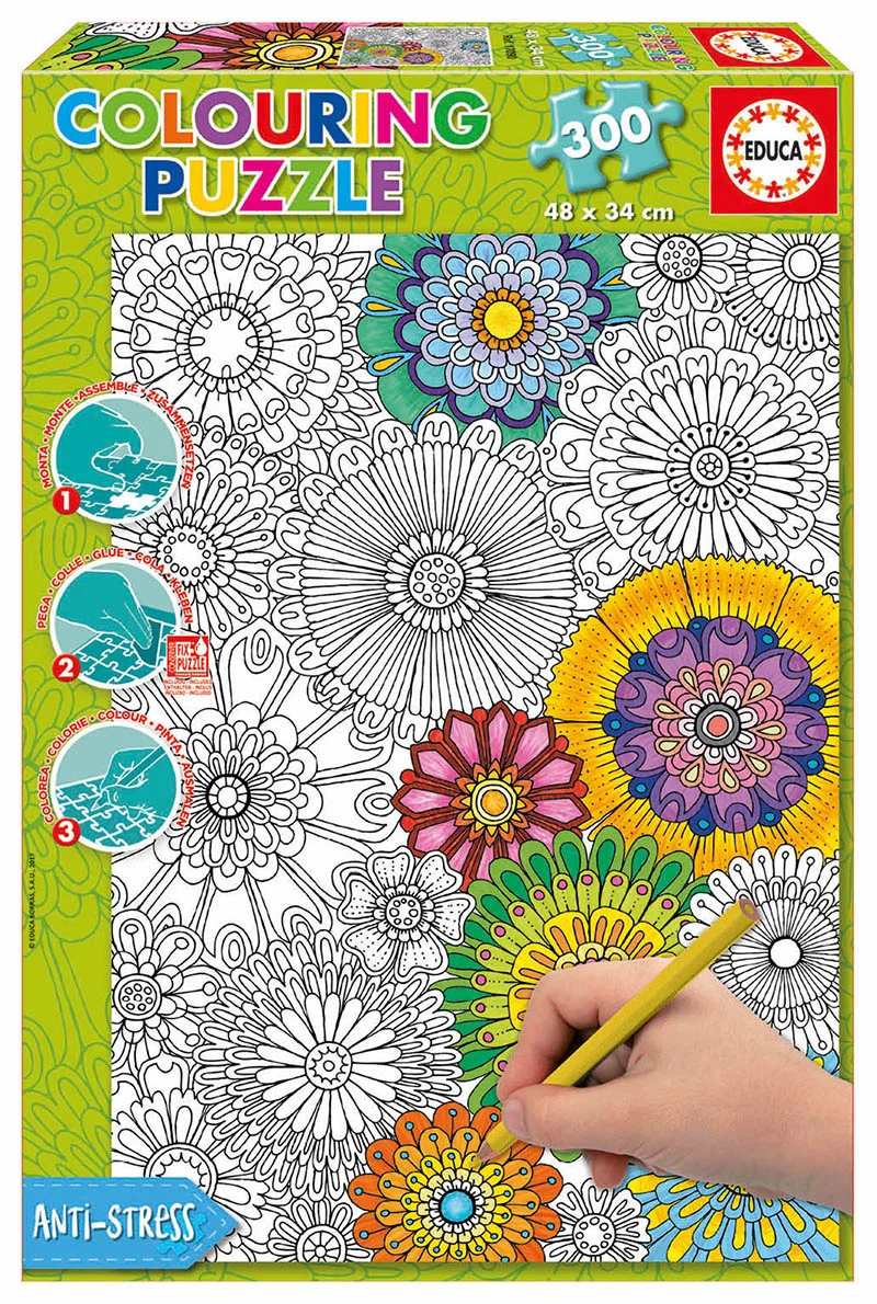 Big Beautiful Blossoms - Colouring Puzzle