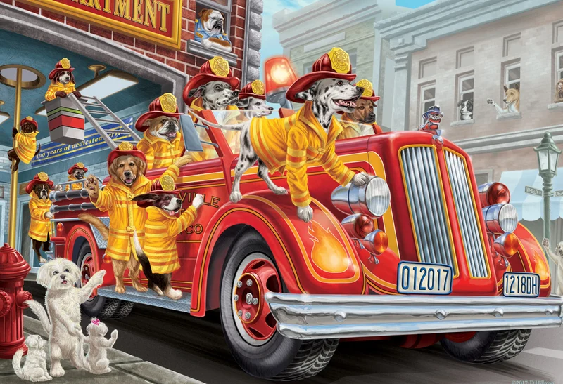 Fire Truck Pups, David Hillman