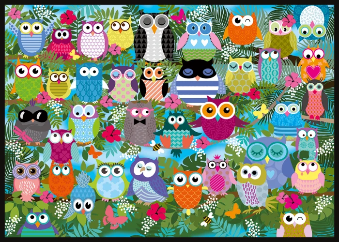 Collage of Owls II, Kathrin Stockebrand