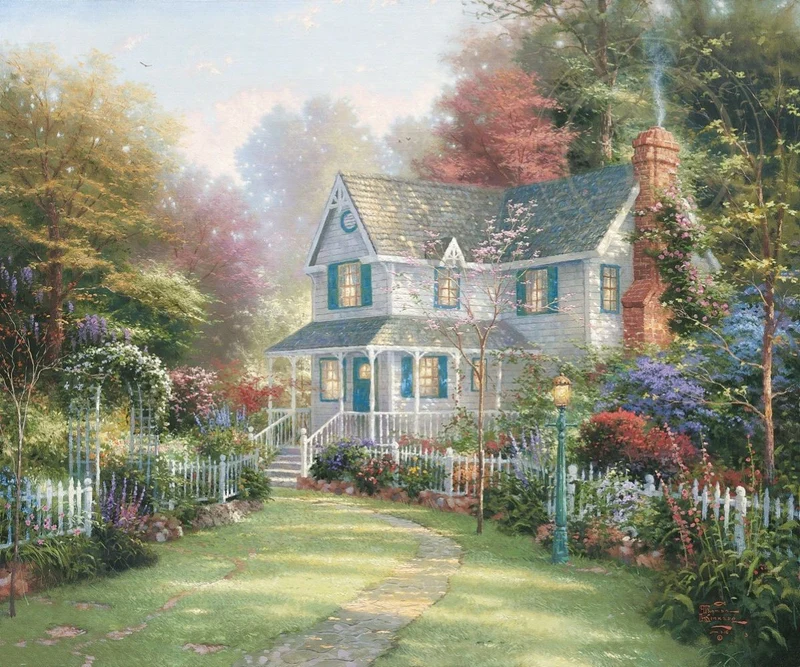 Victorian Garden 2, Thomas Kinkade