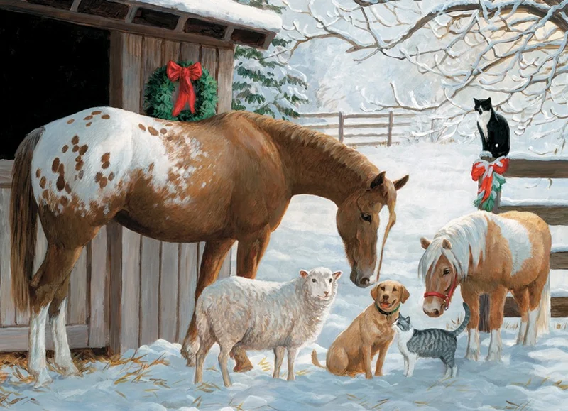 Winter Barnyard, Persis Clayton Weirs (Family Puzzle)