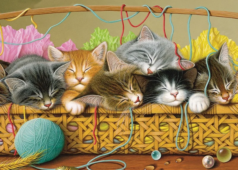 Kittens in a Basket (Tray Puzzle)