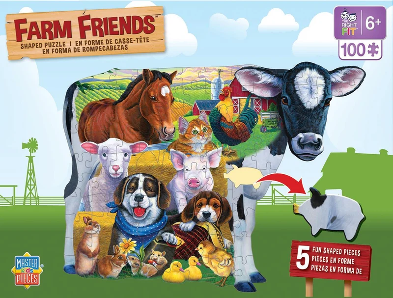 Farm Friends Shaped Puzzle (En forme de casse-tete)