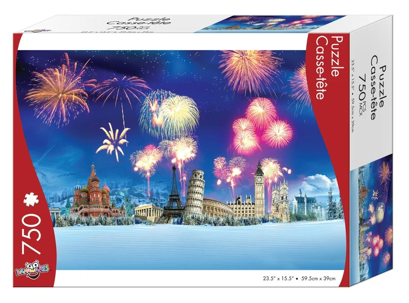 Famous Buildings and Fireworks