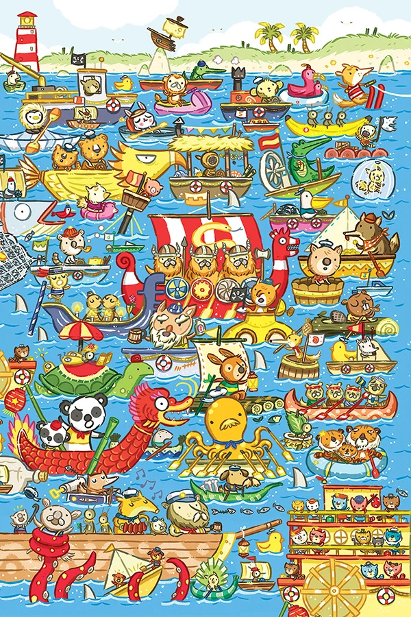 Boat Race, Matthew Scott (Floor Puzzle)