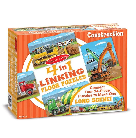 Construction Linking Floor Puzzle 4-in-1