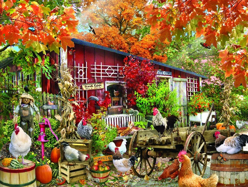 Barnyard Chickens, Lori Schory