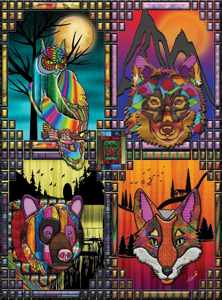 Owl, Wolf, Bear & Fox, Exclusive Collection