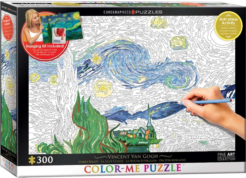 Starry Night, La Nuit Etoilee - Vincent Van Gogh (Color-Me Puzzle)