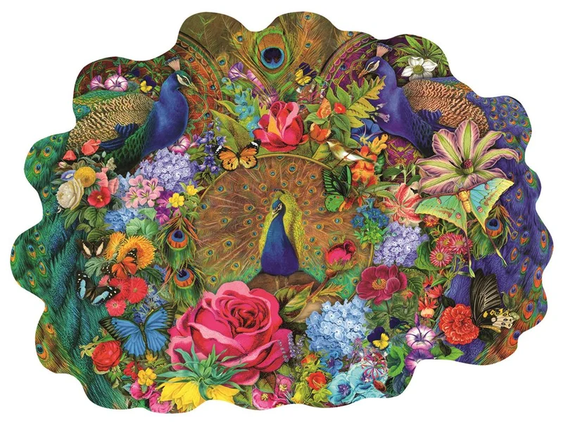 Garden Peacock, Aimee Stewart (Shaped Puzzle)