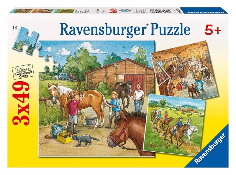 Ravensburger A Day With Horses (3-in-1)