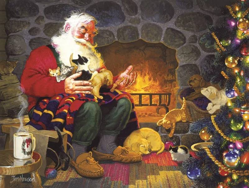 Fireplace Santa, Tom Newsom