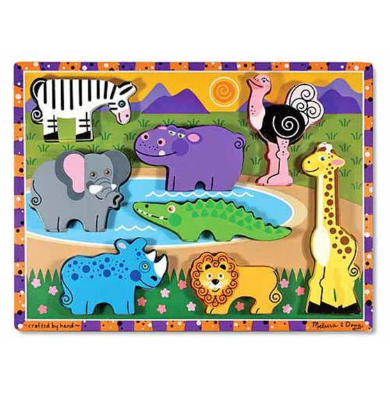 Safari Animals Chunky Puzzle (Tray)