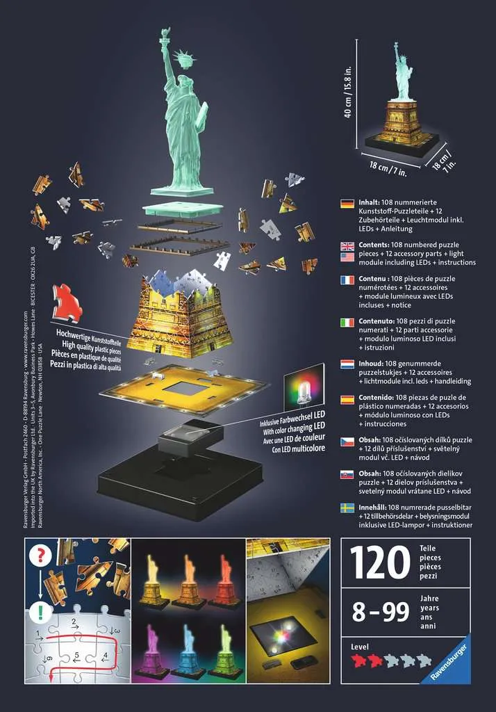 Ravensburger 3D Statue of Liberty - Night Edition (3D puzzle)