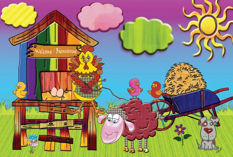 Knitting Chick, Exclusive Collection