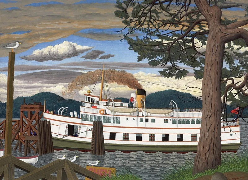 The Car Ferry at Sidney, BC - E.J Hughes