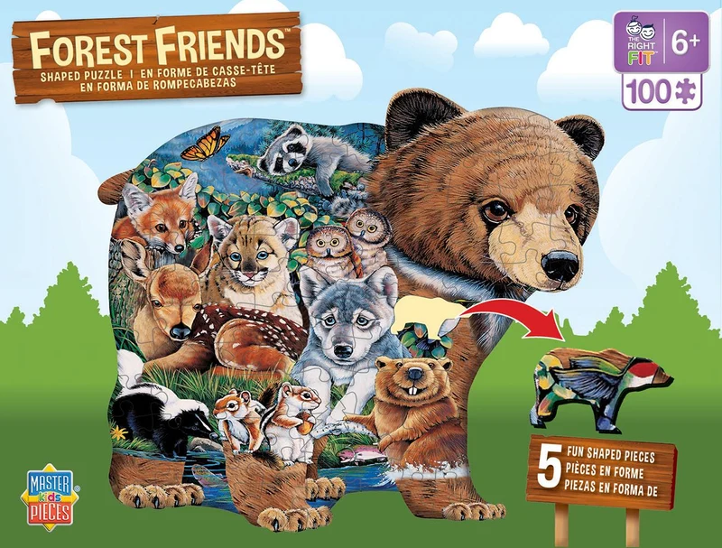 Forest Friends Shaped Puzzle (En Forme de Casse-Tete)