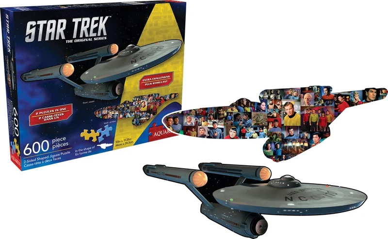 Star Trek - Starship Enterprise and Collage (2-Sided Shaped Puzzle)