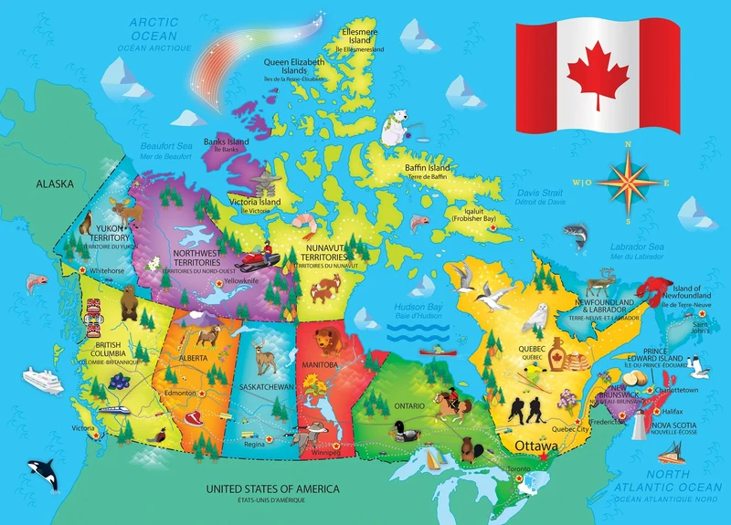 Canada Map Puzzle (60pcs)