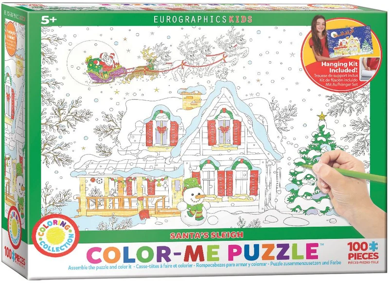 Santa's Sleigh (Color-me-Puzzle)
