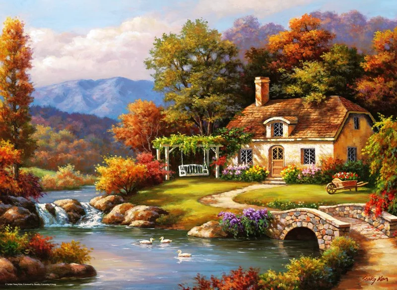 Cottage Stream, Sung Kim