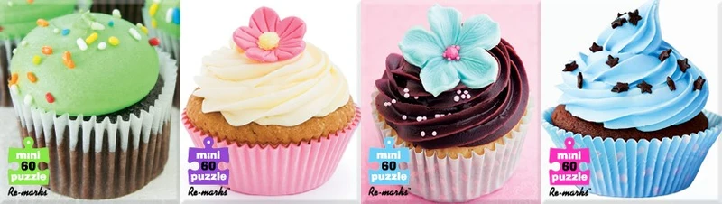 Cupcakes 4 pack Mini Puzzles
