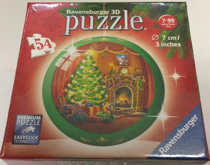 Ravensburger Christmas 3D Puzzle Ball Ornament (Cozy, Warm Christmas Night)