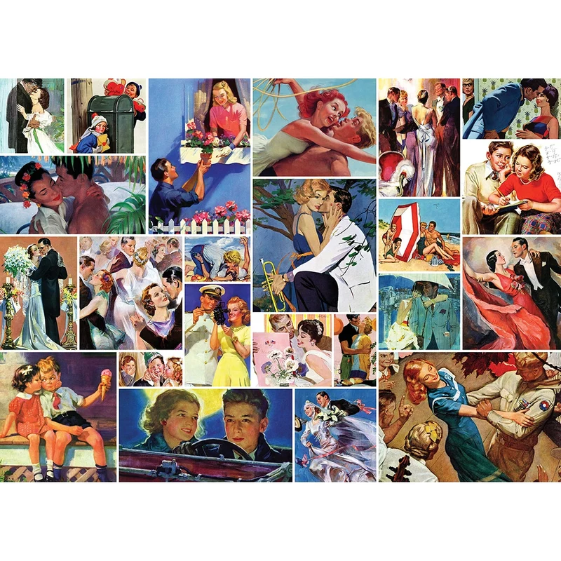 Romance Collage, Norman Rockwell - The Saturday Evening Post (Version 2)