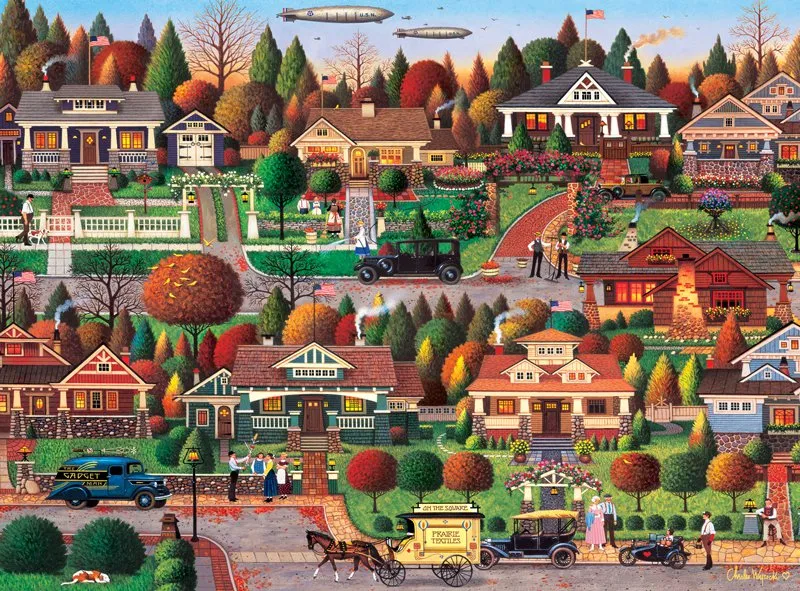Labor Day in Bungalowville, Charles Wysocki