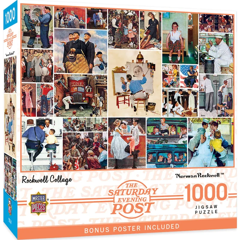 Saturday Evening Post - Norman Rockwell Collage (1000pcs)
