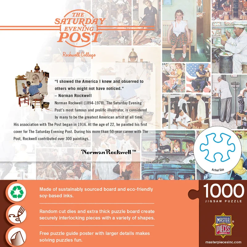 Saturday Evening Post - Norman Rockwell Collage (1000pcs)
