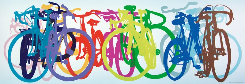 Bike Art - Colorful Row, Taliah Lempert (Panorama)