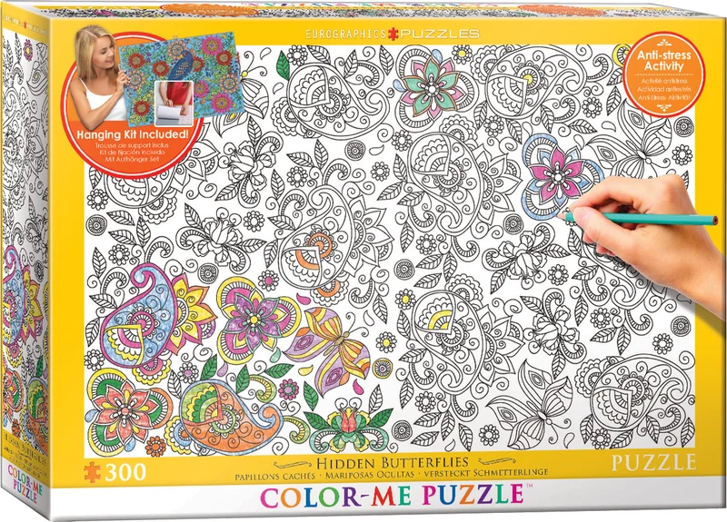 Hidden Butterflies Color-Me Puzzle (Papillons Cache)