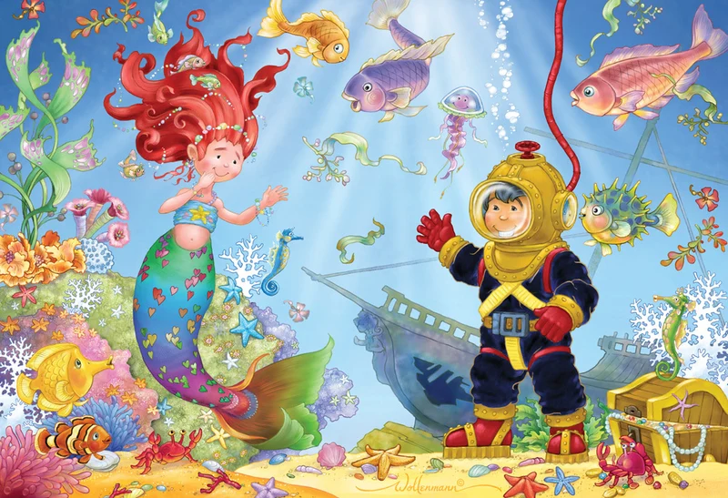 Mermaid & Diver, Randy Wollenmann