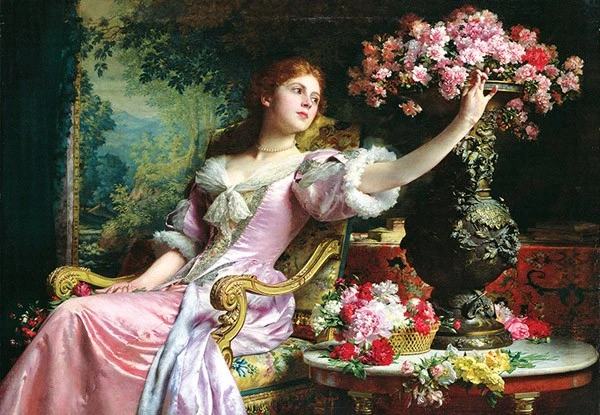 Lady With Flowers