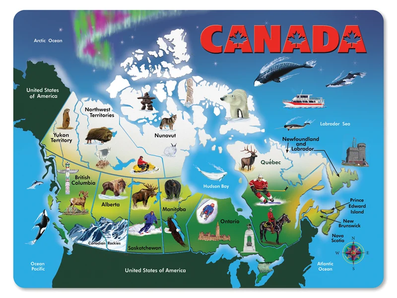 Canada Map - Wooden Puzzle