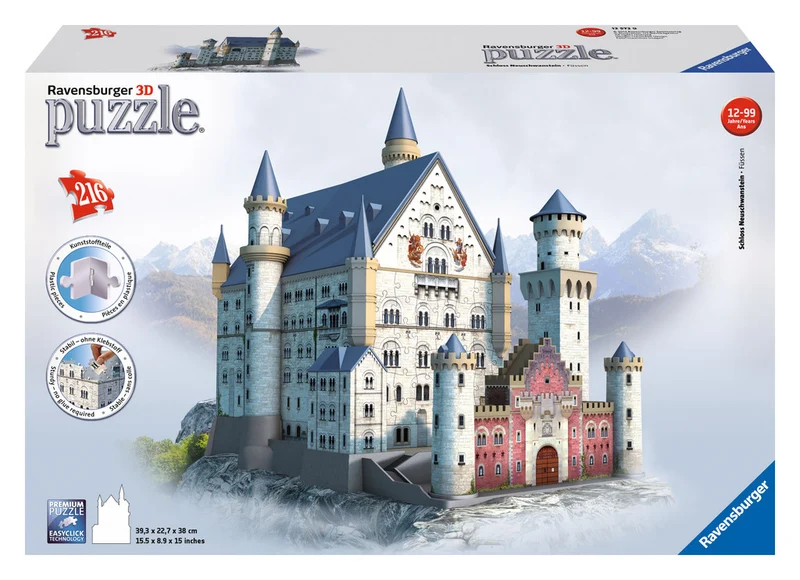 Ravensburger Schloss Neuschwanstein, Fussen (3D puzzle)