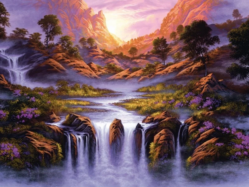 Dreamlike Waterfall, Jon Rattenbury
