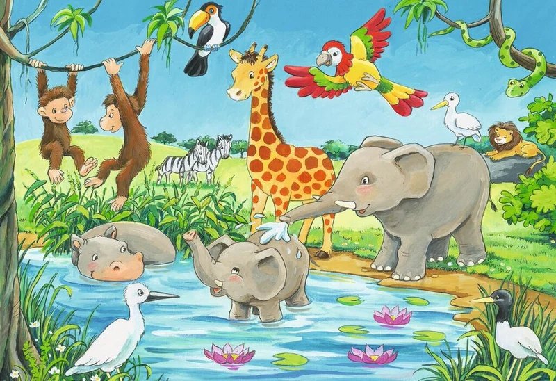 Ravensburger Waterhole Fun (Super Sized Floor Puzzle)