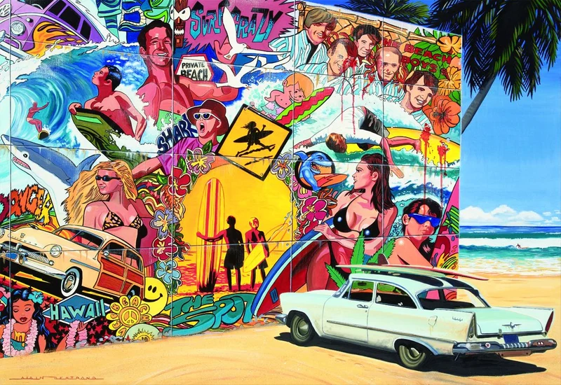 Surf Mural, Alain Bertrand