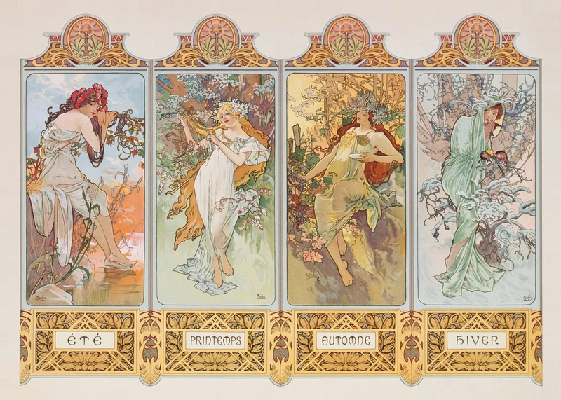 The Four Seasons, Alphonse Mucha